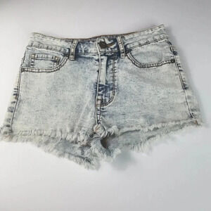 Bullhead Denim Co., High Rise Shorts, Size 3, Color Light Acid Wash, Strech